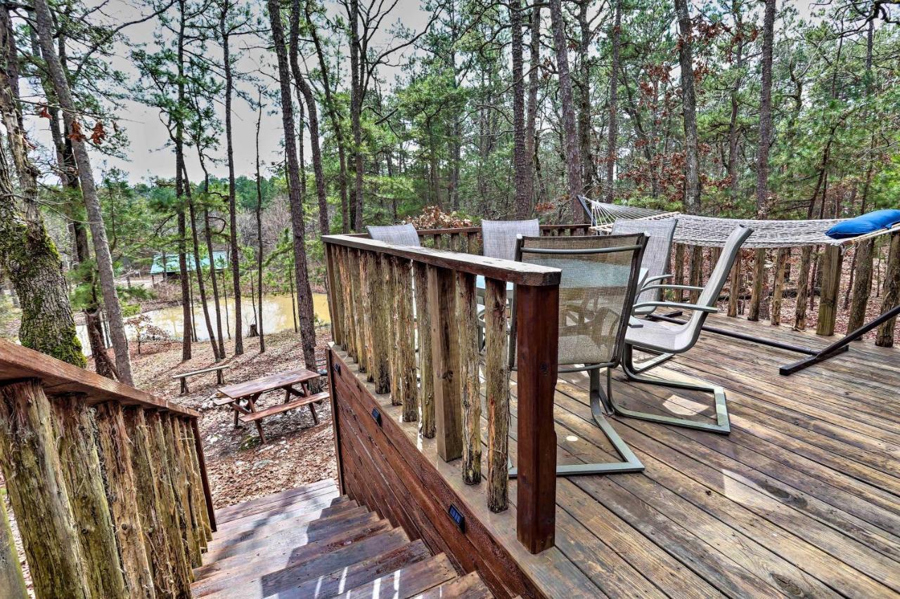 Broken Bow Log Cabin With Fire Pit, Pond, And Deck! Exterior photo